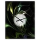 preview thumbnail 11 of 13, Designart 'Multi Colored Green Stained Glass' Oversized Modern Wall CLock