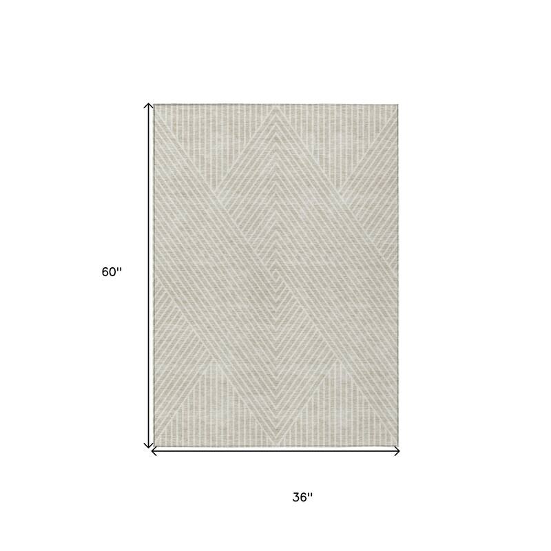 HomeRoots Geometric Transitional Rectangle Outdoor Rug