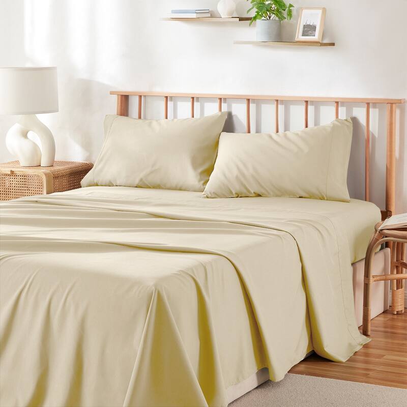 Clara Clark Premium Bamboo Blend Fitted Sheet Set