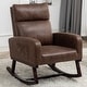 preview thumbnail 7 of 171, HOMYKA 28" Wide Rocking Chair for Nursery with Solid Wood Leg Coffee