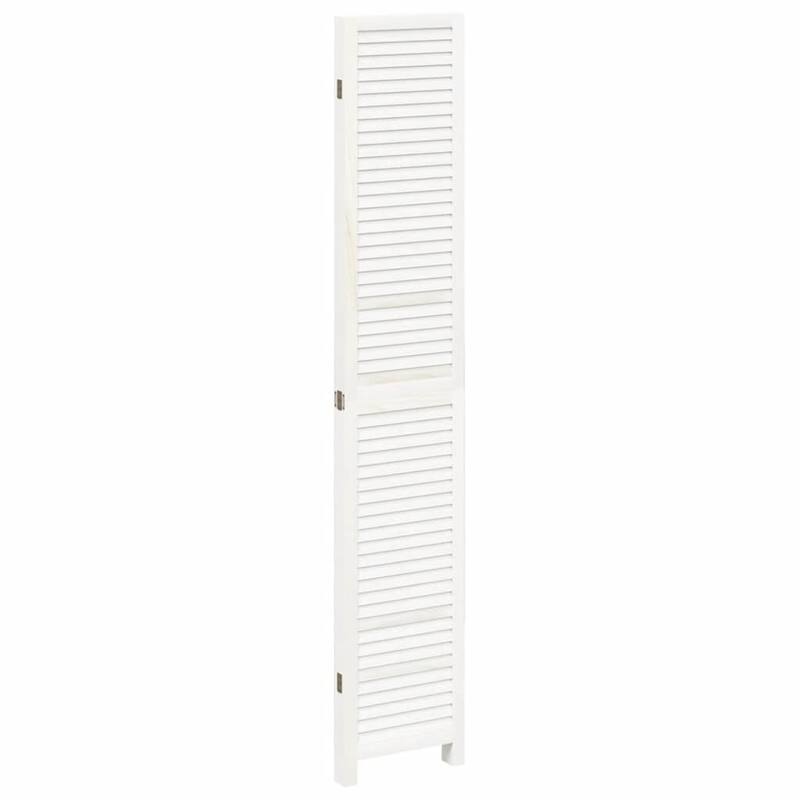 vidaXL Room Divider Privacy Screen Living Room White Solid Wood Paulownia