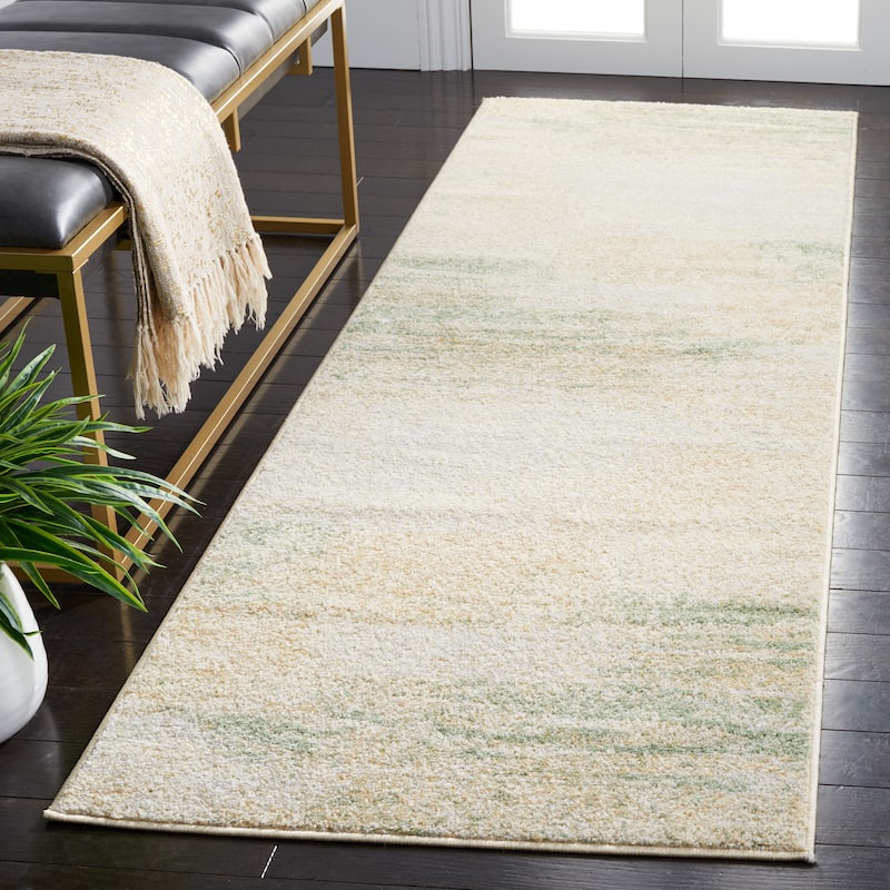 SAFAVIEH Adirondack Brynn Modern Abstract Rug - 2'6" x 8' Runner - Ivory/Gold - Runner