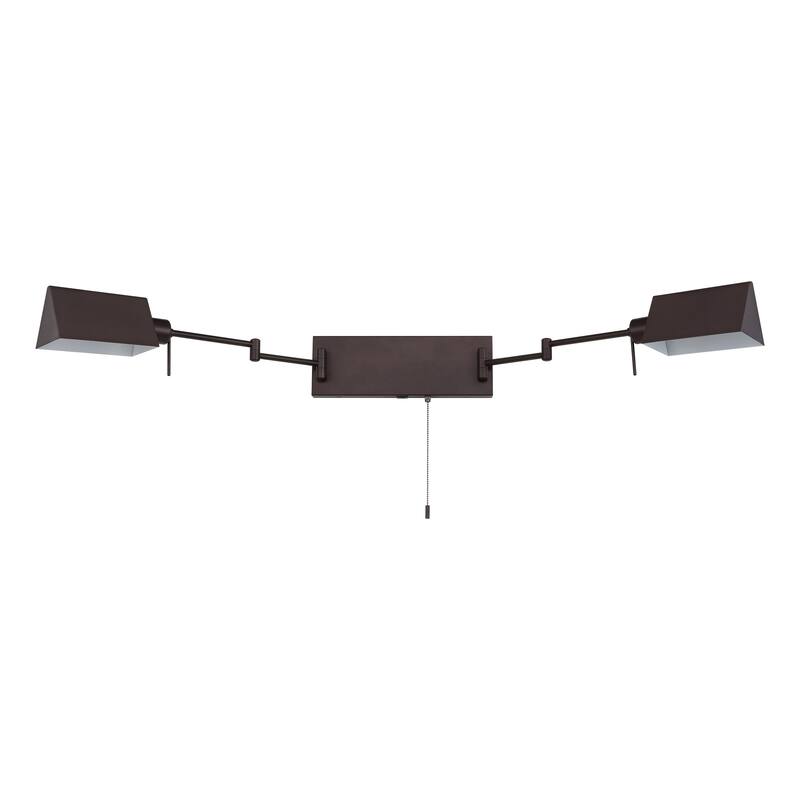 Curtis Farmhouse Swing Arm Plug-In or Hardwired Iron LED Wall Sconce with Pull-Chain with USB Charging Port, by JONATHAN Y