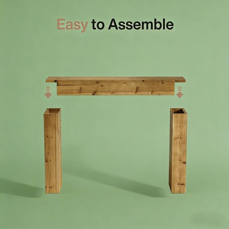 Wood Side Table, Minimalist Design Hallway Table, Console table