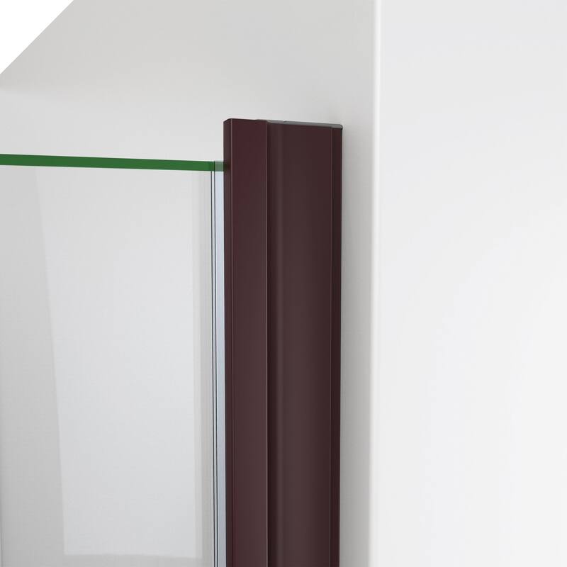 DreamLine Alliance Swing 24 in. W x 72 5/8 in. H Semi-Frameless Swing Shower Door in Oil Rubbed Bronze and Clear Glass