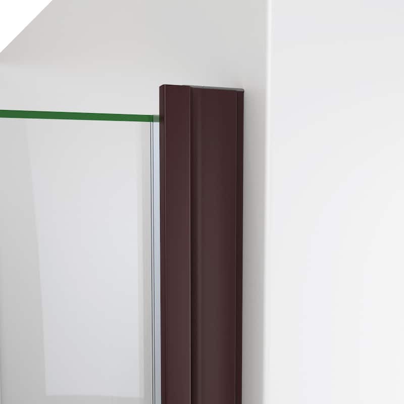 DreamLine Alliance Swing 33 in. W x 72 5/8 in. H Semi-Frameless Swing Shower Door in Oil Rubbed Bronze and Clear Glass