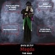 preview thumbnail 3 of 7, 6-ft. Standing Witch, Indoor/Covered Outdoor Halloween Decoration, LED White Eyes, Poseable, Magda the Mad