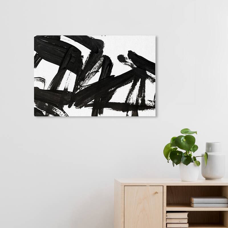 Wynwood Studio Canvas Abstract Mindful Always Inverse Horizontal Black and Modern & Contemporary Wall Art Canvas Print - 20 x 30