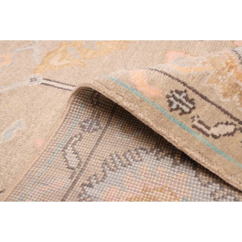 ECARPETGALLERY Hand-knotted Modern Oushak Light Khaki Wool Rug - 8'0 x 9'11