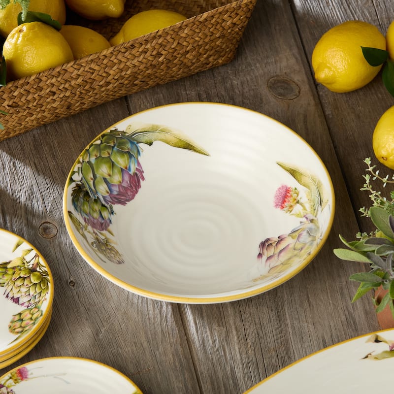 Certified International Verdura 9" Pasta Bowls,38 oz.,Set of 4 - 9'' W x 9'' D x 2.25'' H