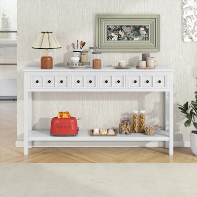 Rustic 60" Entryway Console Table