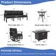 preview thumbnail 91 of 145, Aluminum Patio Outdoor Sectional Sofa Set with Fire Pit, Swivel Rocking Chairs and Ottomans