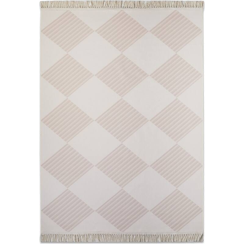 HomeRoots Geometric Modern, Contemporary Rectangle Area Rug