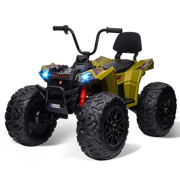 slide 2 of 6, Ride On ATV w/Powerful Engine & Full Metal Suspensions Green