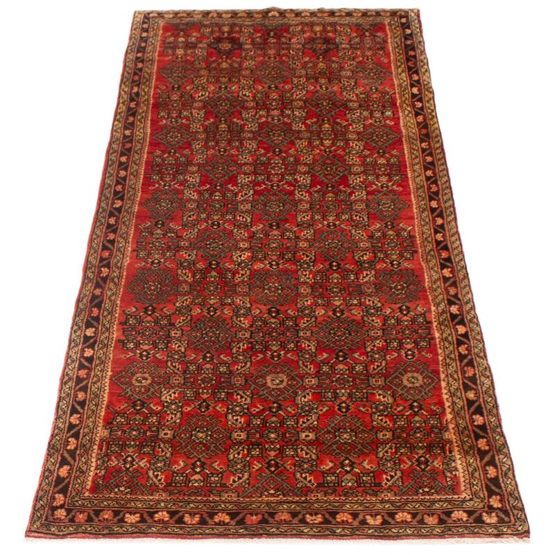 ECARPETGALLERY Hand-knotted Andelz Copper Wool Rug - 3'8 x 9'6