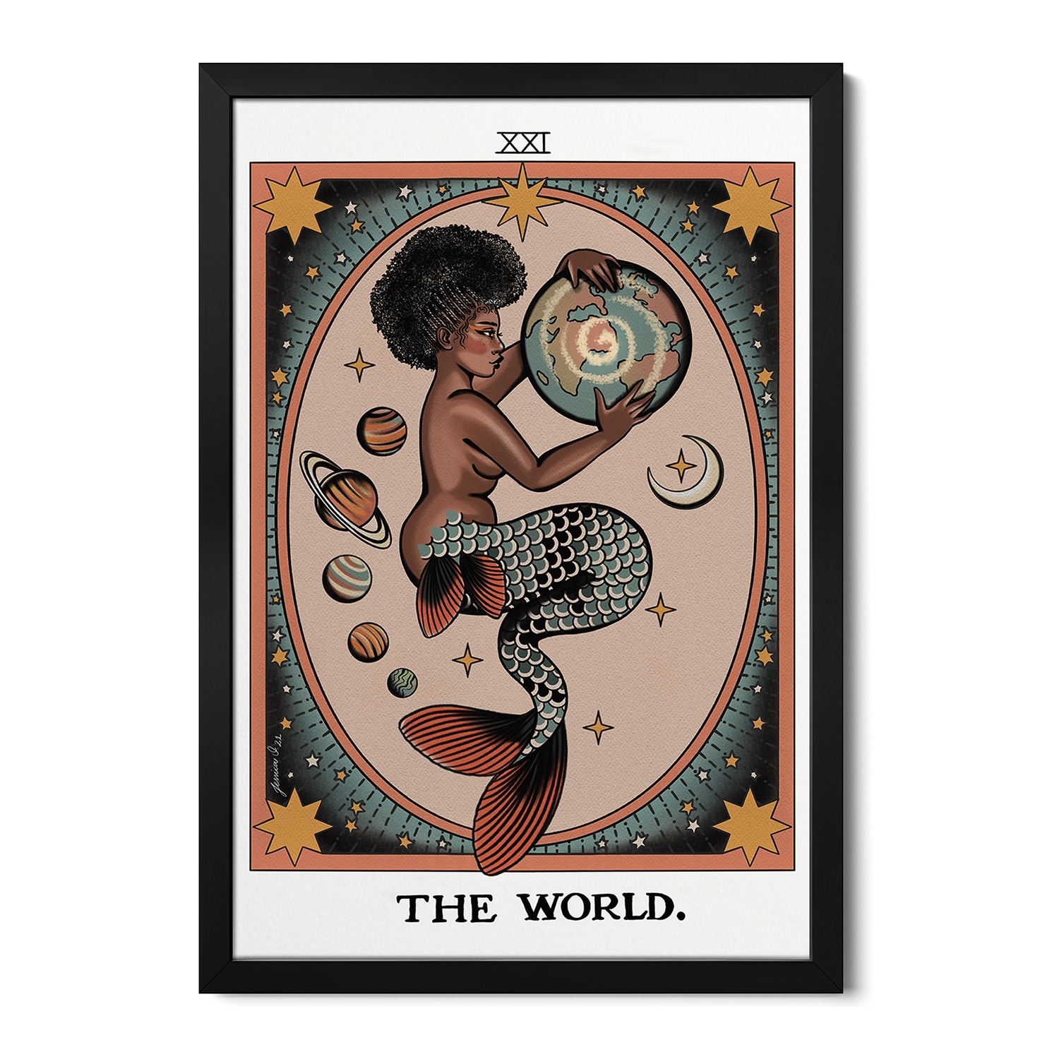 The World Premium Framed Poster by Jessica O.