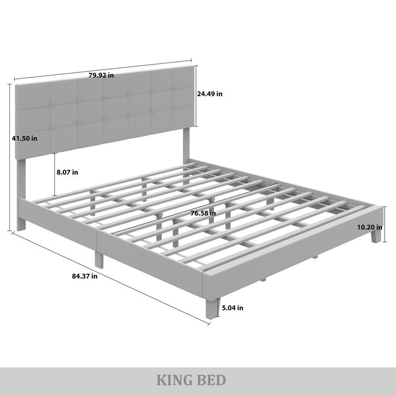 CraftPorch Contemporary Tufted Bed