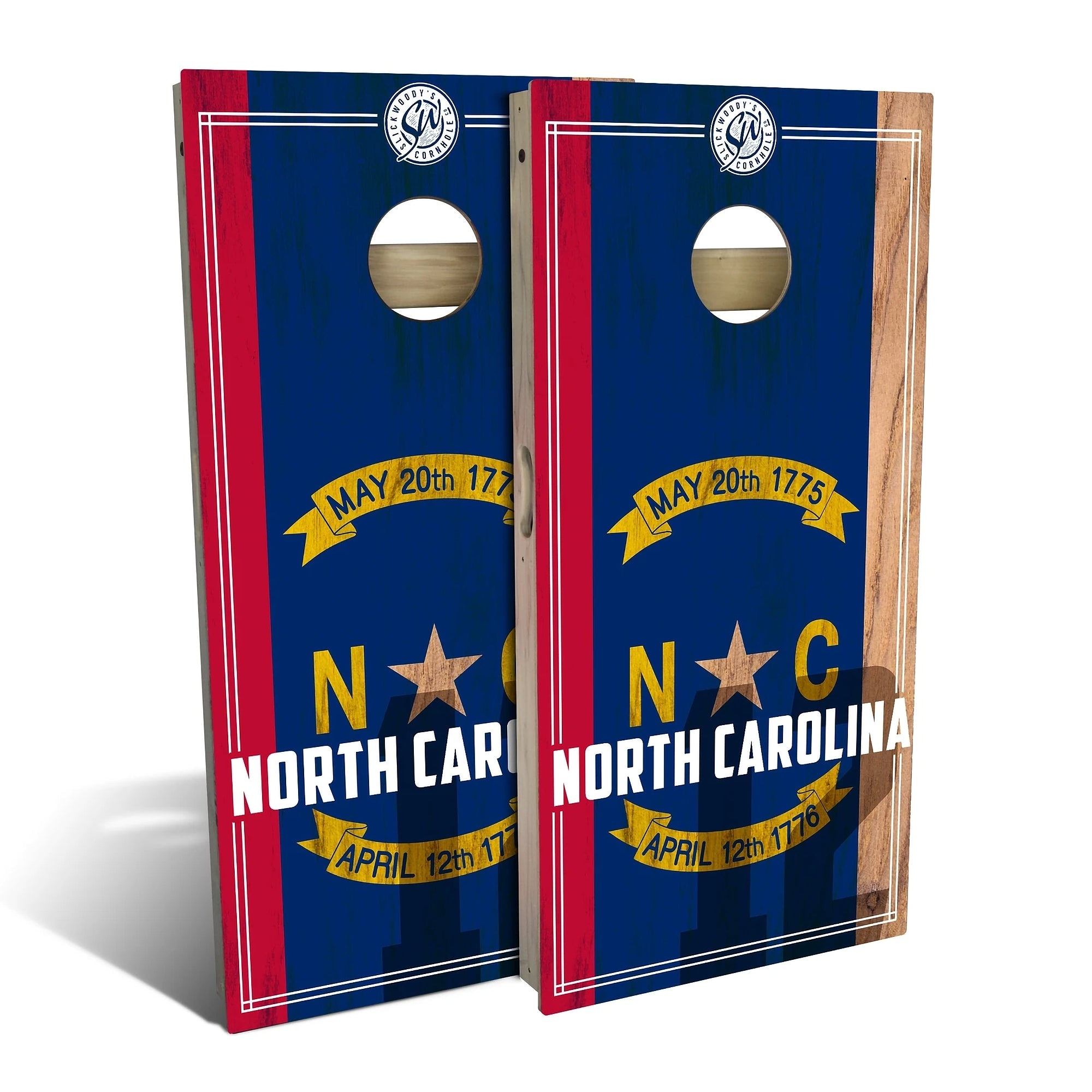 North Carolina State Flag 2 Outdoor Cornhole Board Set
