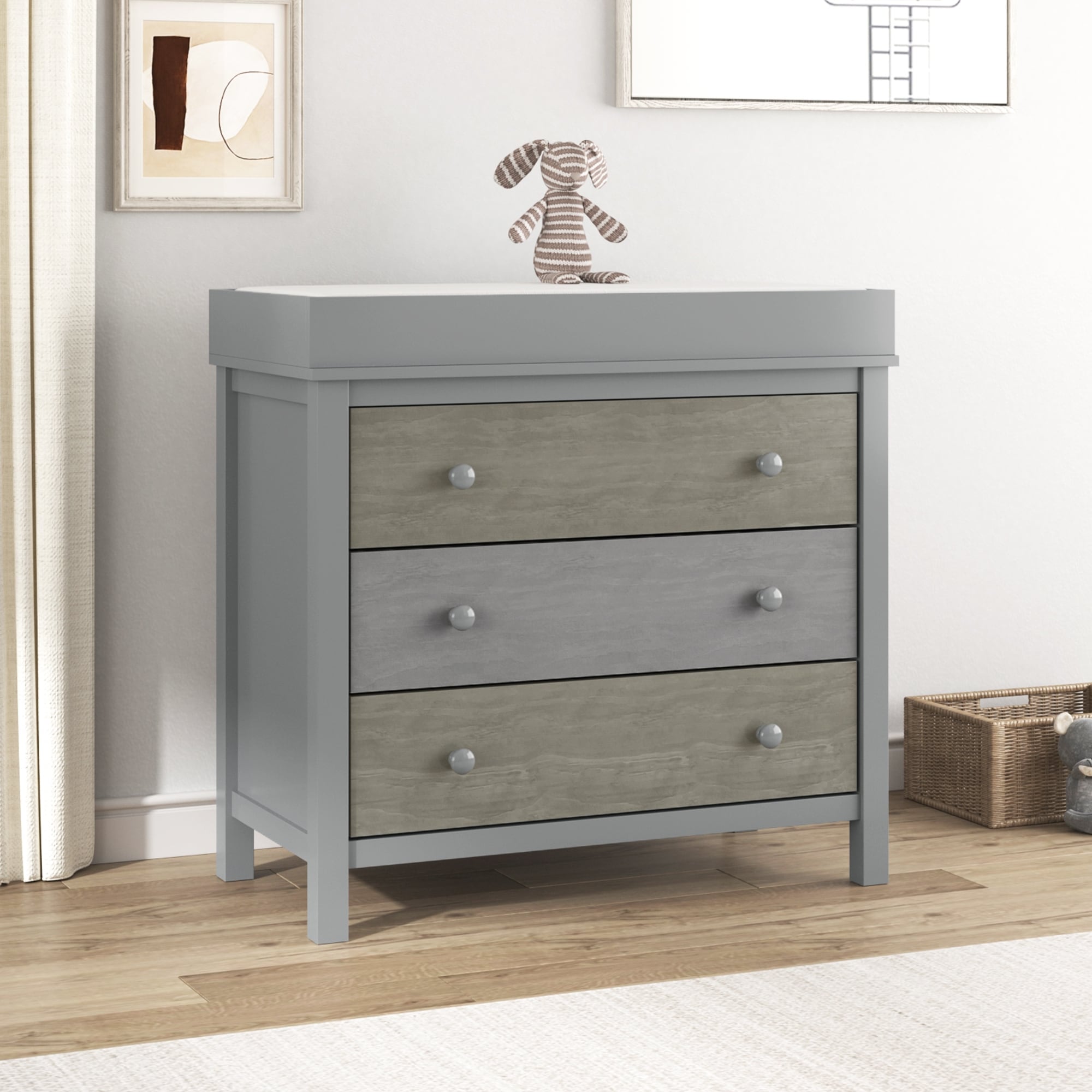 Pine Wood Nightstand Changer Dresser with 3 Drawer and Removable Changing Top Tray for Baby Room Bedroom Living Room Bed Bath Beyond 38997737