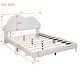 preview thumbnail 13 of 19, Fairytale-Like Kids Bed Velvet Upholstered Bed Frame Platform Bed with Cloud-Shape Headboard for Boys Girls, Full Size