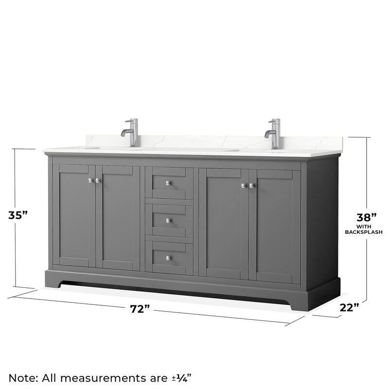 Wyndham Collection WCV232372D-QTZ-UNSMXX Avery 72" Free Standing