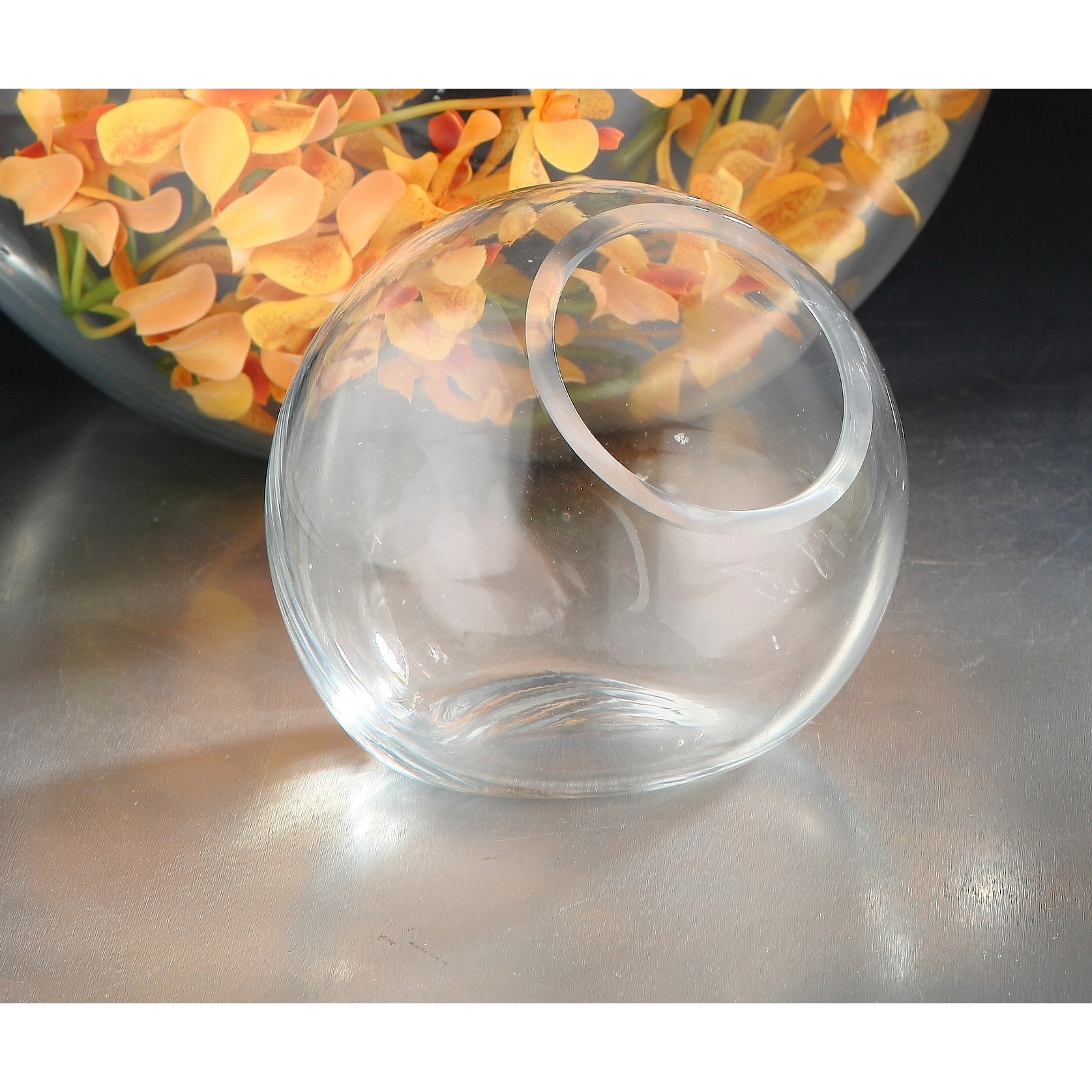 Shop 7 Clear Solid Translucent Round Glass Vase Tabletop Decor