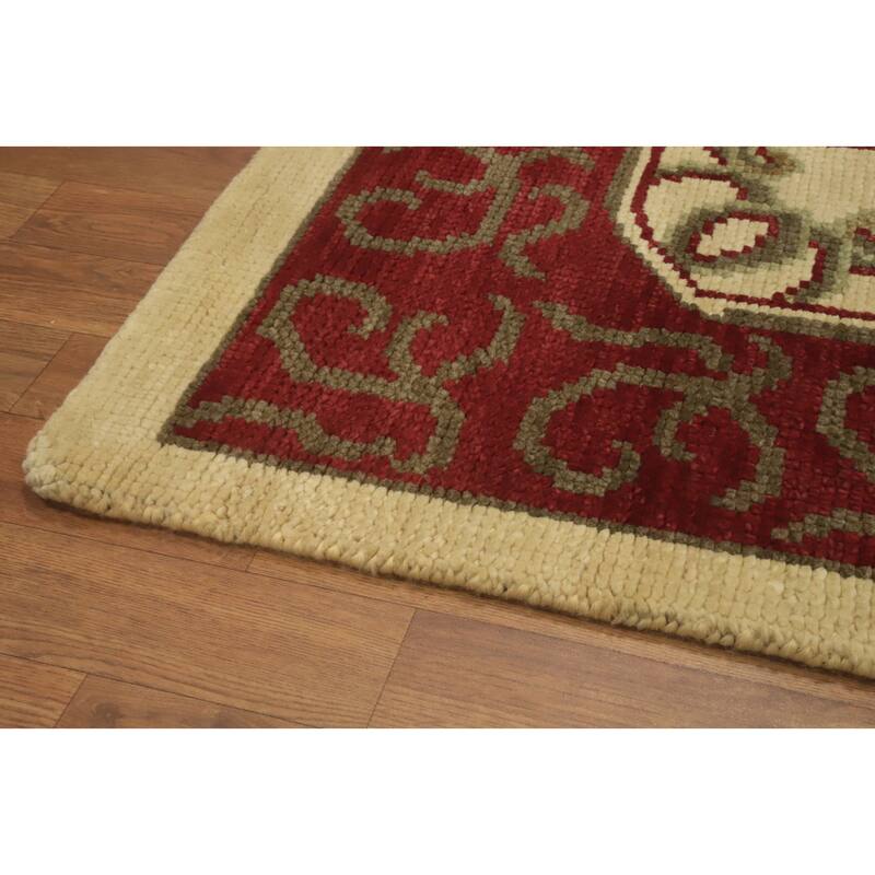 Floral Indian Area Rug 7x10 - 10' 1'' X 6' 6''