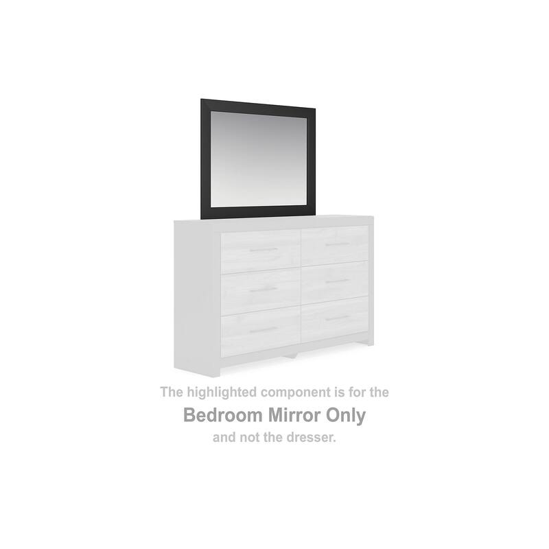 Signature Design by Ashley Vertani Black Bedroom Mirror - 41.85" W x 1.3" D x 30.67" H