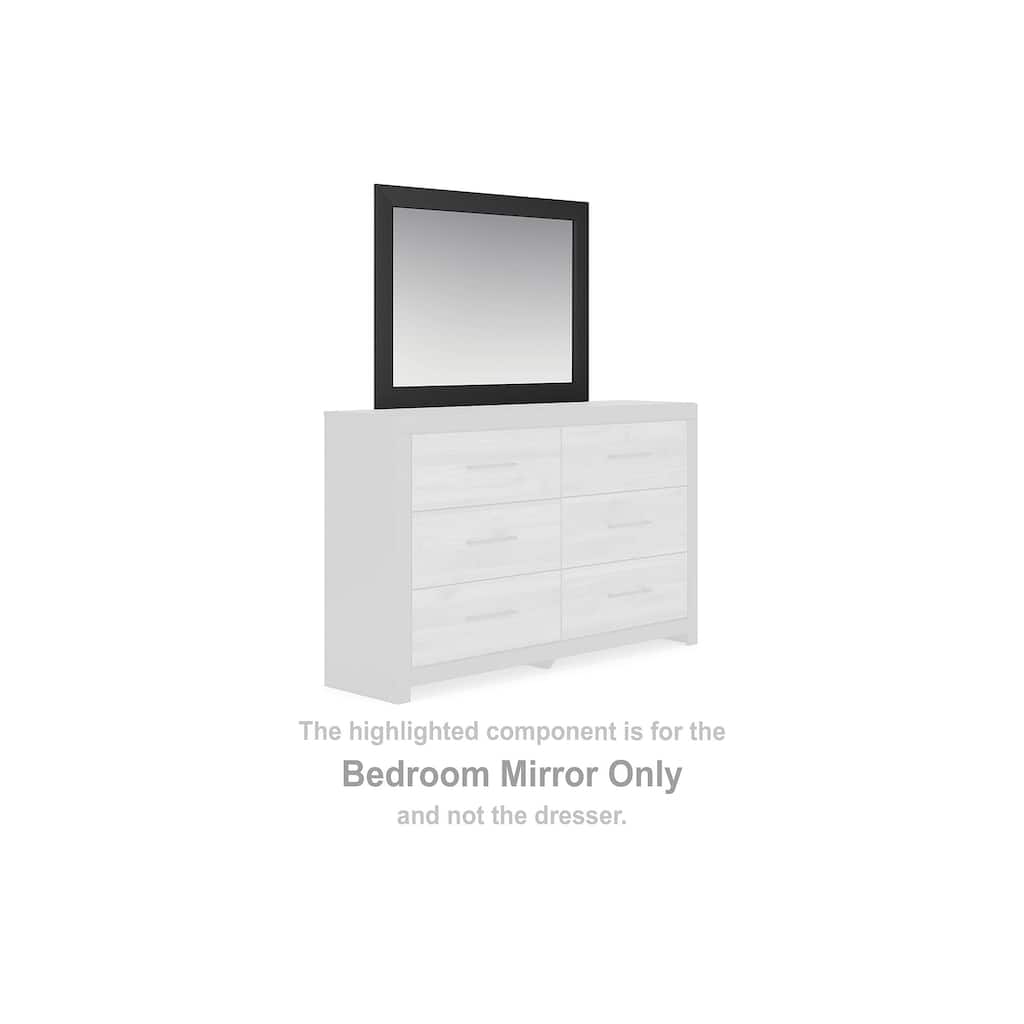 Signature Design by Ashley Vertani Black Bedroom Mirror - 41.85" W x 1.3" D x 30.67" H