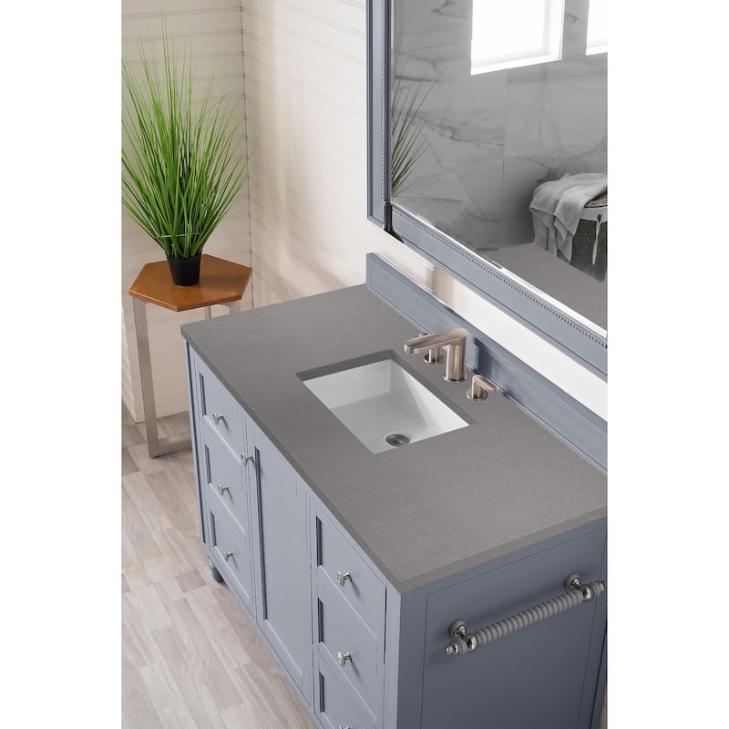 James Martin Vanities Copper Cove Encore 48" Single Vanity, Silver Gray