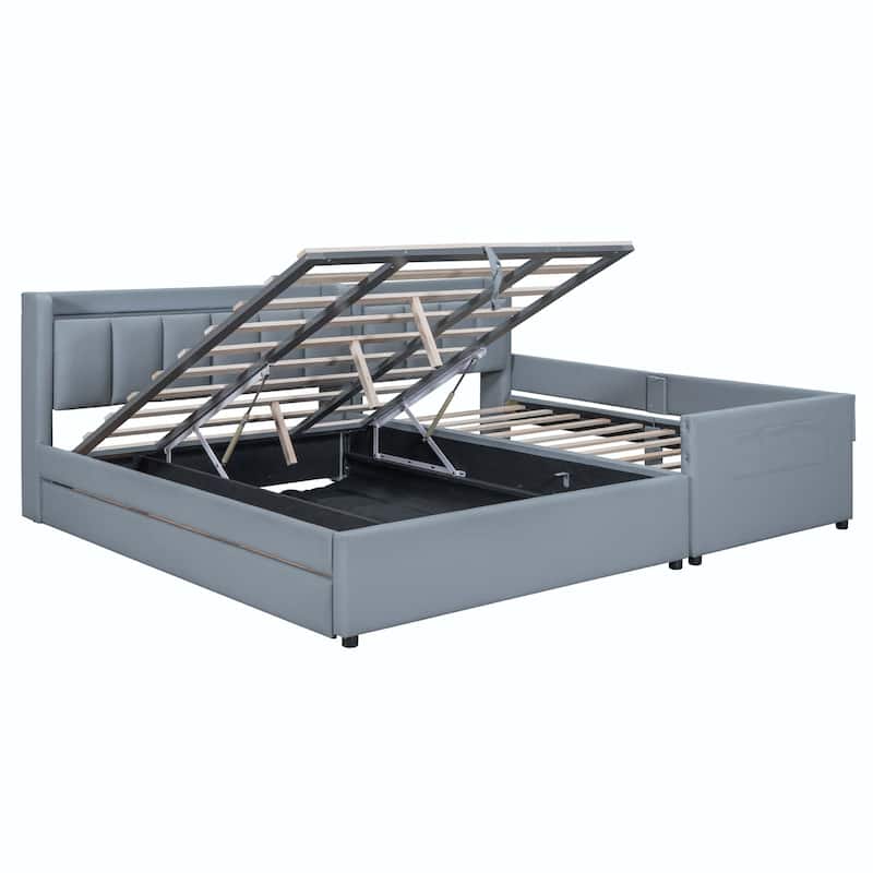 Queen Size and Twin XL Size Upholstered Platform Bed