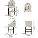 preview thumbnail 10 of 8, Milano 28-inch Quilted Ivory Bonded Leather 28-inch Barstool by Christopher Knight Home - 22" D x 21" W x 38.75" H