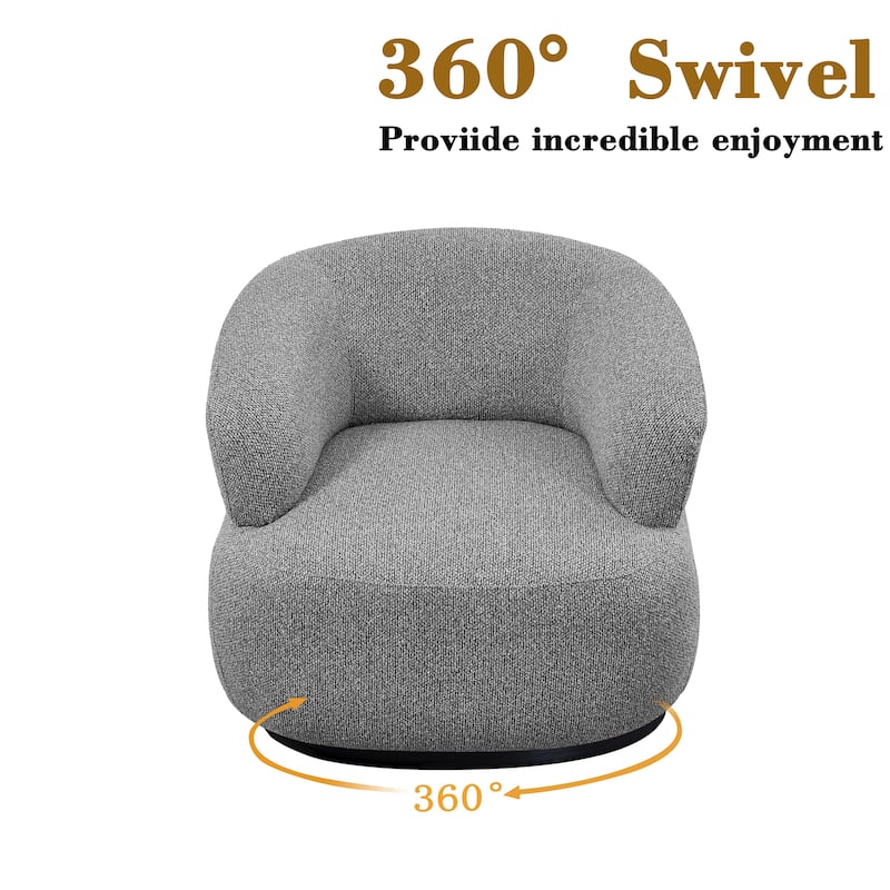Kieon 33"W 360 Swivel Modern Barrel Chair Accent Chair Set of 2