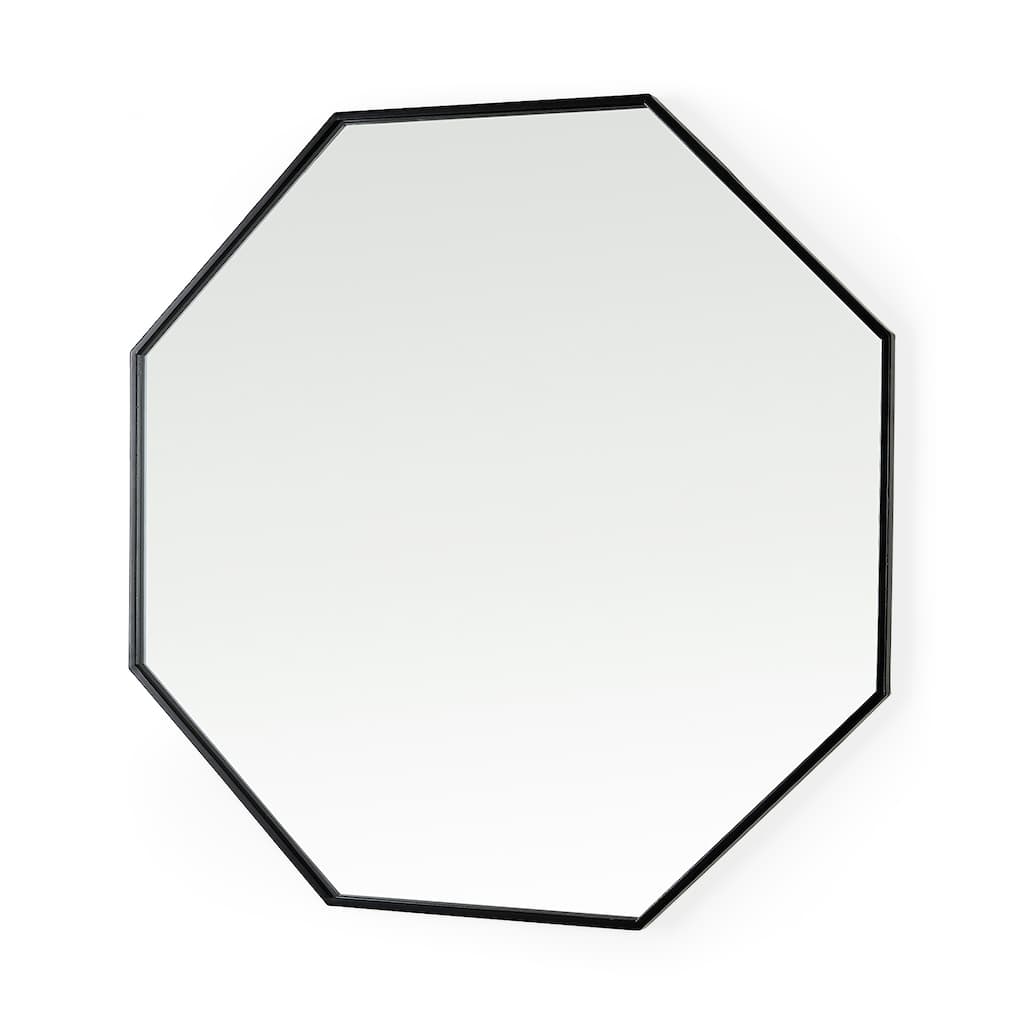 Helix Black Metal Frame Octogonal Mirror - 38" x 38"