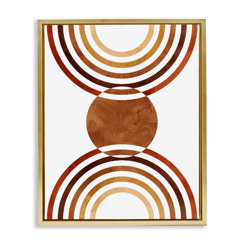 Stupell Boho Earthy Arches Framed Floater Canvas Wall Art Design by Lil' Rue