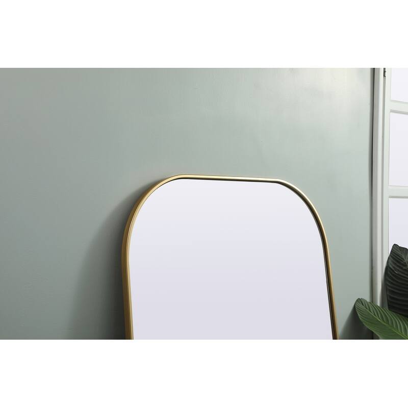 Indigo Home Metal Frame Arch Full Length Mirror 35x66 Inch