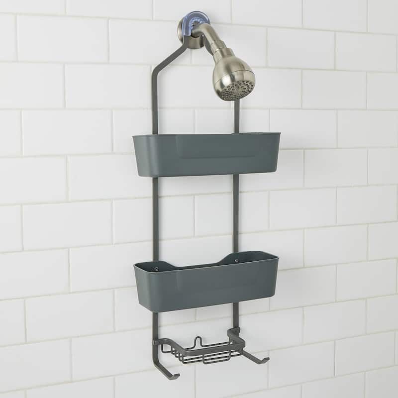 Bath Bliss Aluminum Shower Caddy in Grey