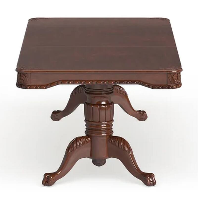 Mina Dining Table, 71-89 Inch Extendable Rectangular Top, Cherry Brown