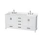 Option White / Giotto Quartz Top / Brushed Chrome