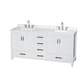 Option White / Giotto Quartz Top / Brushed Chrome