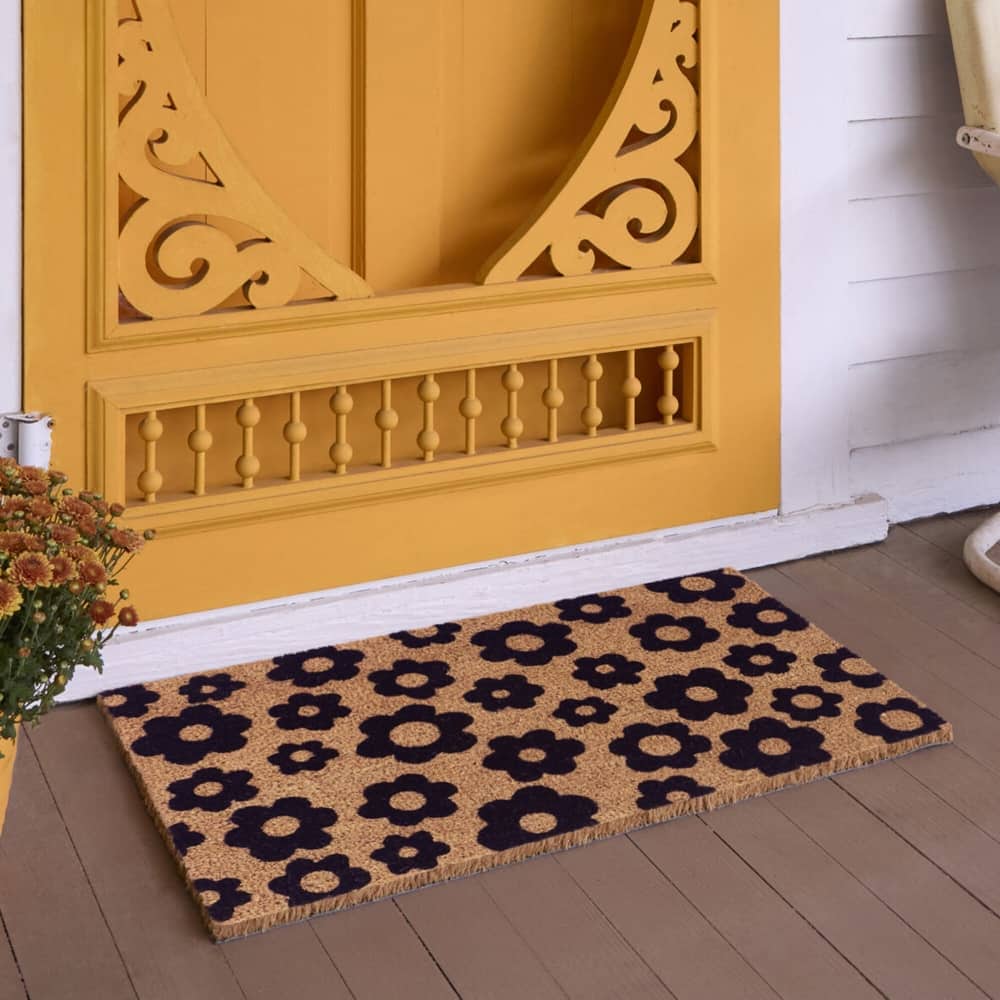 Retro Floral Classic 18" x 30" Doormat - 18" x 30"