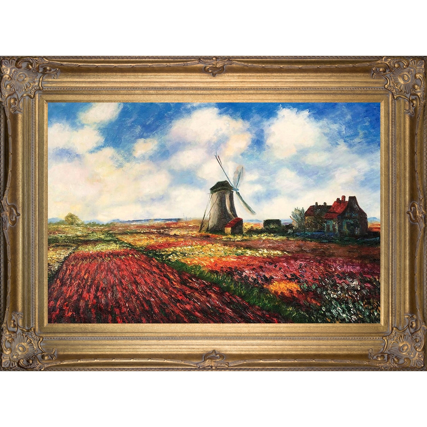 Shop Claude Monet Tulip Field With The Rijnsburg Windmill Hand
