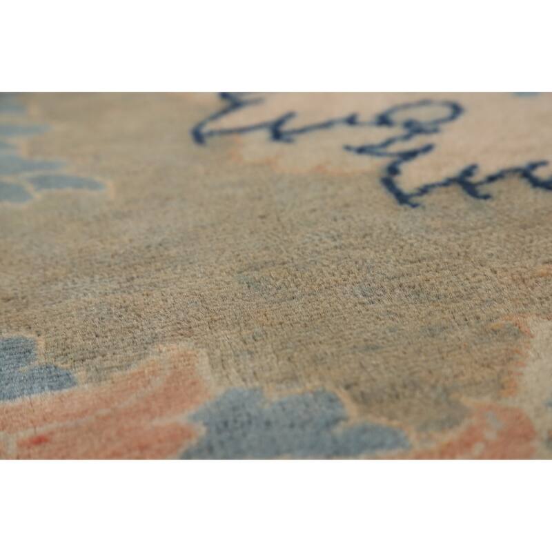 Hand Knotted Oriental 100% Wool Carpet Traditional All-Over Beige & Ivories Mahal Area Rug - 16' 6'' X 13' 0''