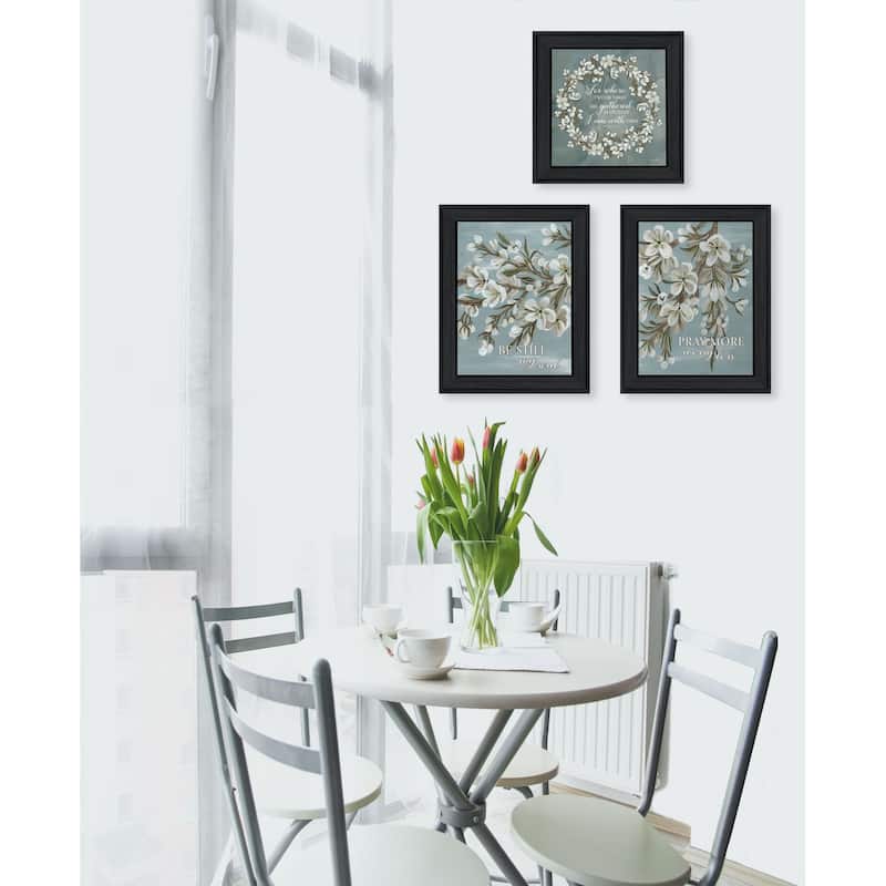 Trendy Decor 4U "Pray More, Worry Less" Printed Framed Wall Art by Cindy Jacobs