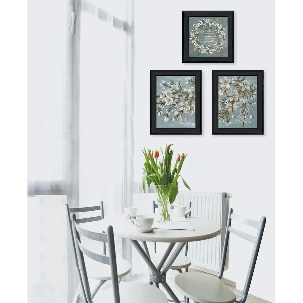 Trendy Decor 4U "Pray More, Worry Less" Printed Framed Wall Art by Cindy Jacobs