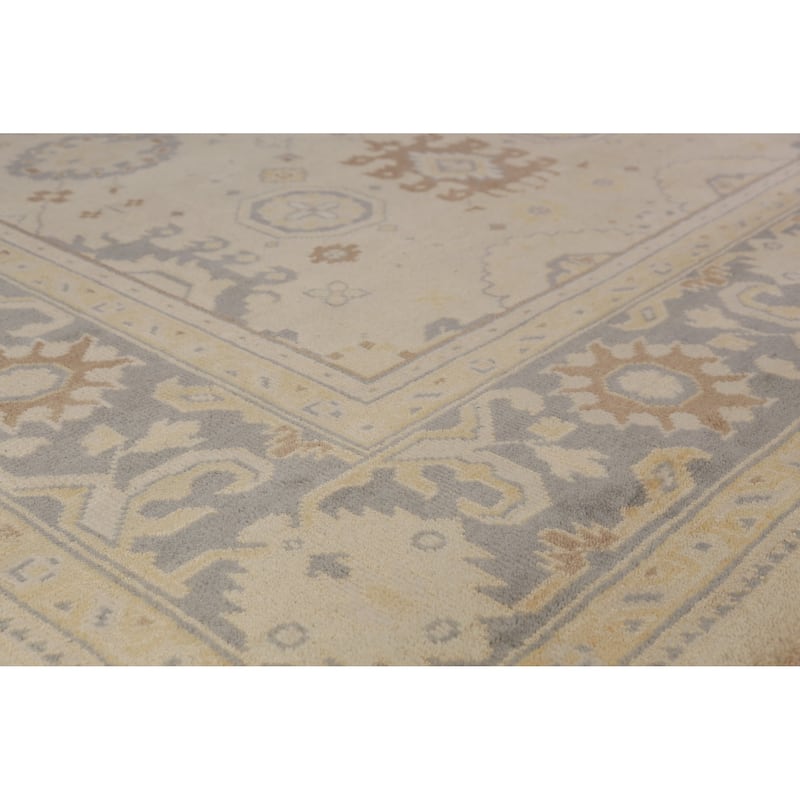 Earth Tone Oushak Indian Large Rug Handmade Wool Carpet - 8'1" x 15'8"