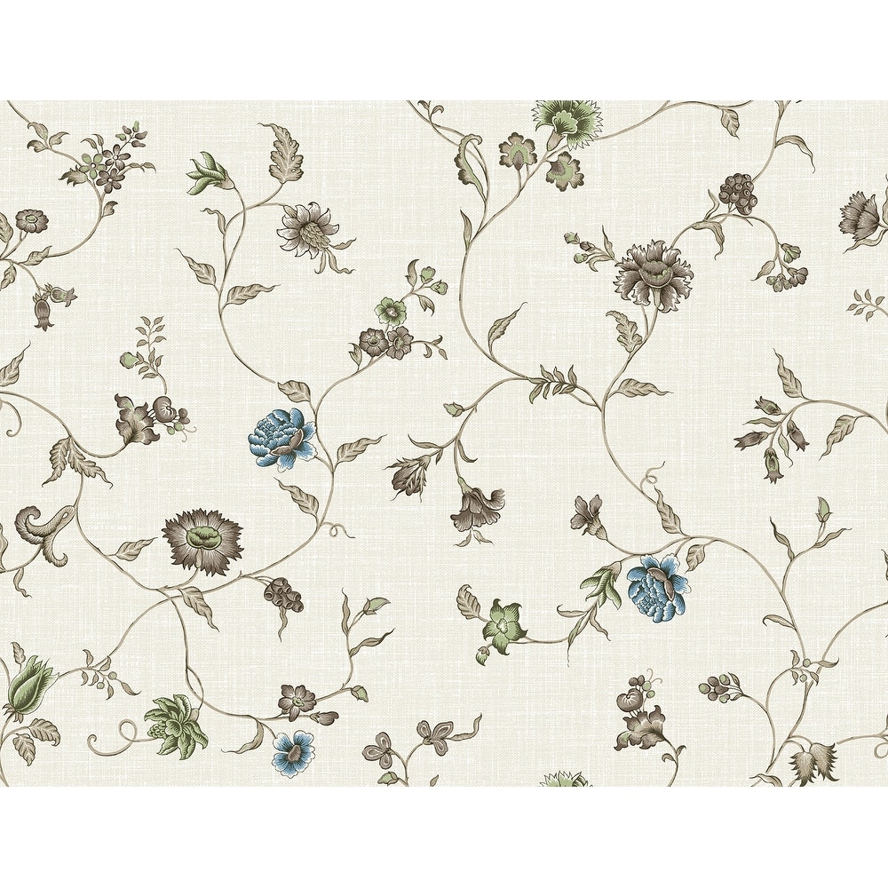 Seabrook Designs Florale Trail Nonwoven Unpasted Wallpaper