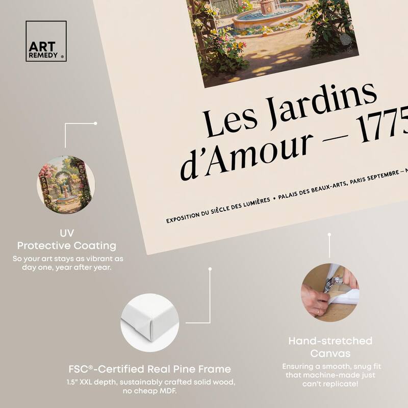 Romantic Gardens Canvas by Art Remedy, Gallery Wrapped