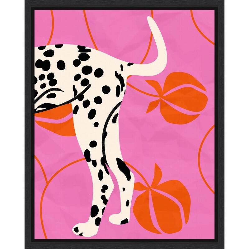 Tail a Dog Texture by Kintsugi99 Framed Canvas Wall Art