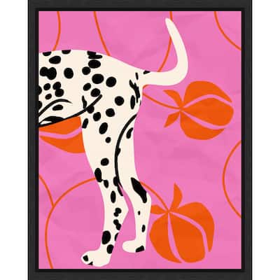 Tail a Dog Texture by Kintsugi99 Framed Canvas Wall Art